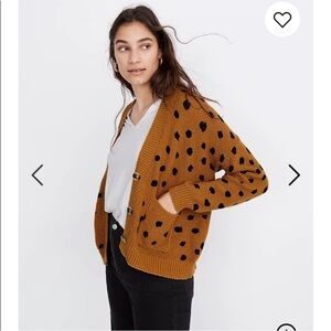 Madewell Hillview Cardigan Sweater Painted Spots XS